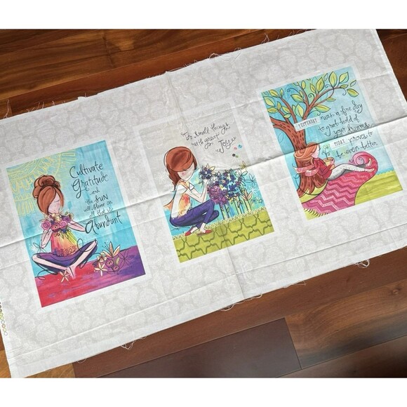 Gratitude Blooms Quilt Panel Grace Adelyn Designs Red Rooster Fabrics 25518 HTF - Picture 2 of 7